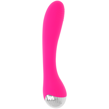 Vibratore Curvo in Silicone con 10 Modalità di Vibrazione Rosa